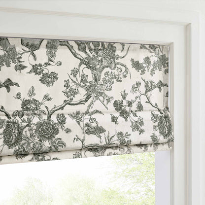 Jolie Toile De Jouy Patterned Custom Roman Shades