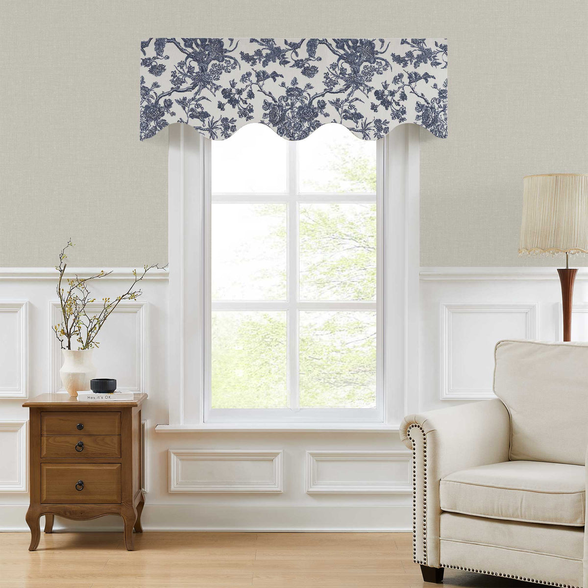 Jolie Toile De Jouy Patterned Flat Valances