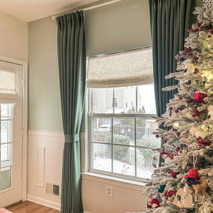 Lesley Custom Linen Roman Shades