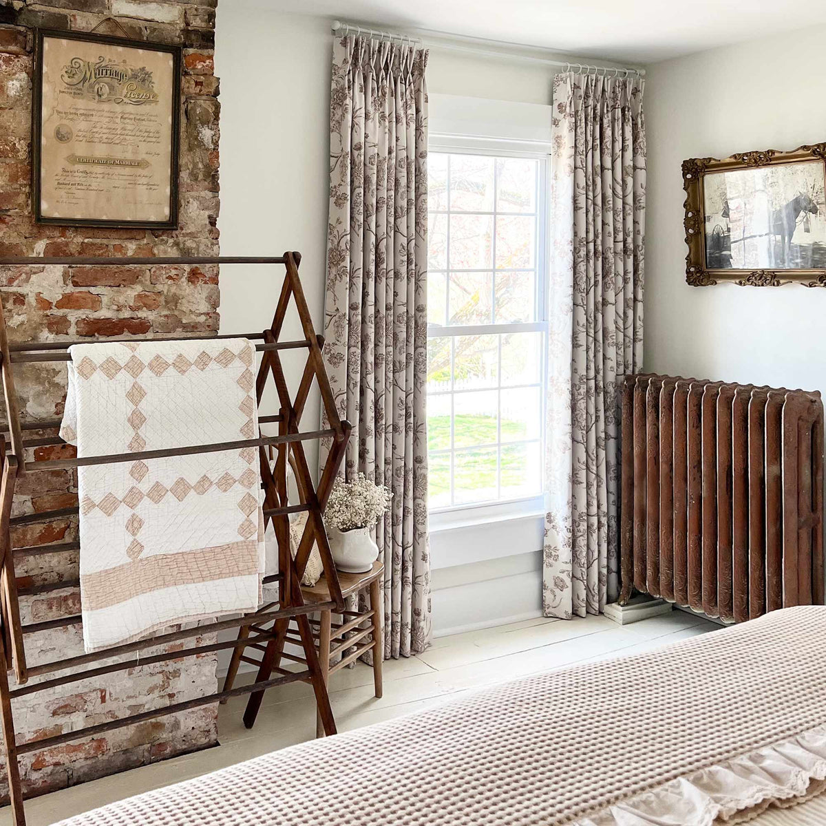 Jolie Toile De Jouy Patterned Curtains
