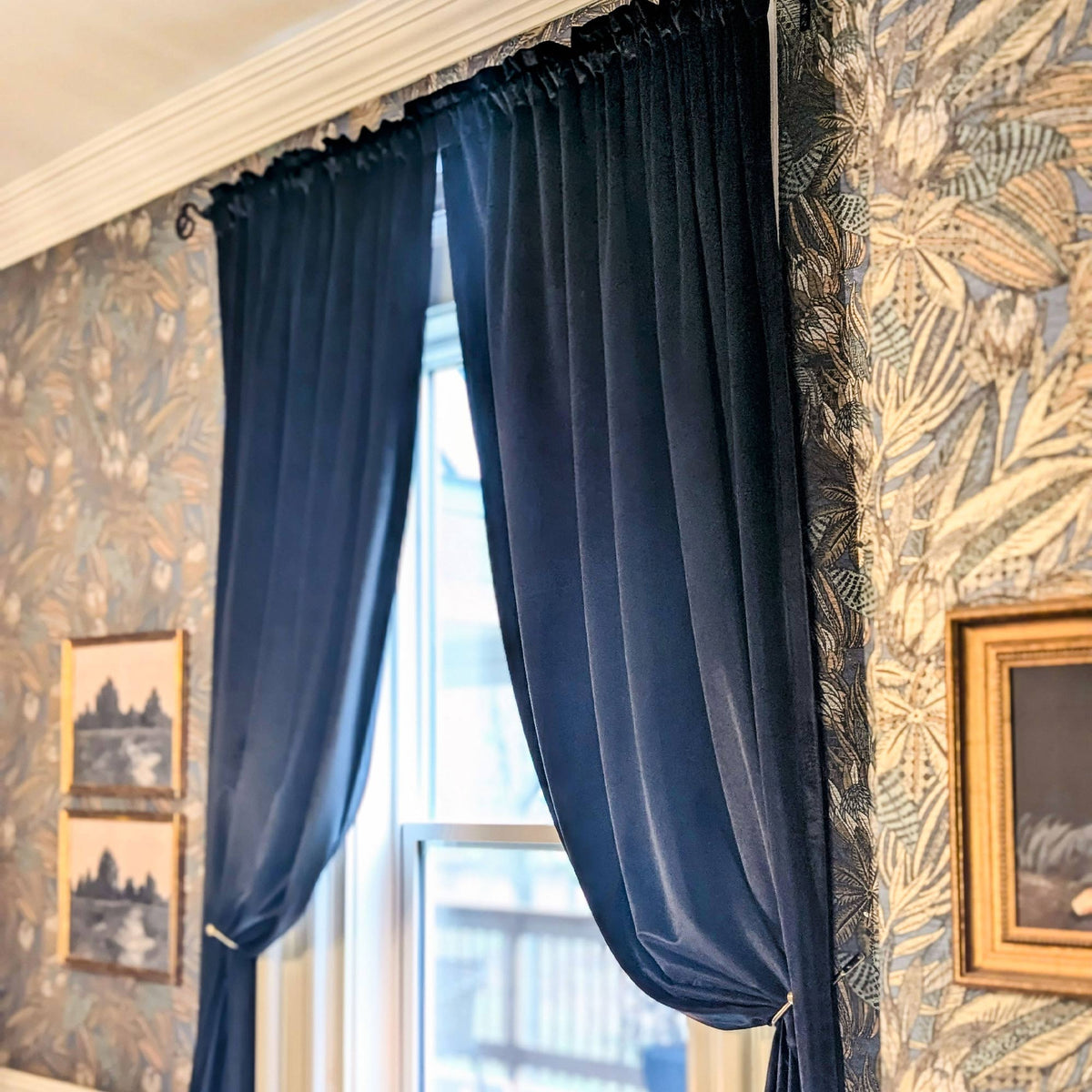 Laura Crystal Velvet Curtains