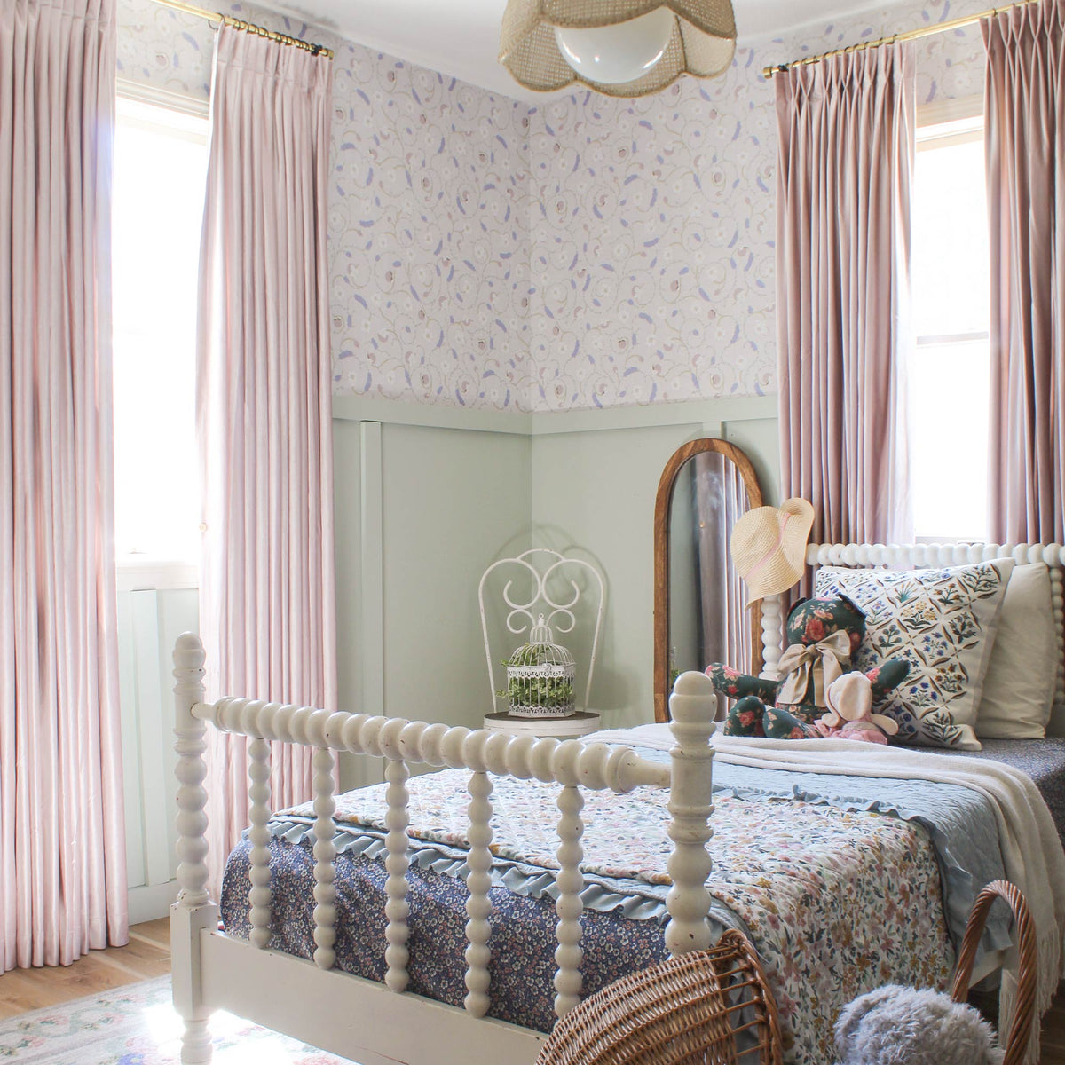 Laura Crystal Velvet Curtains