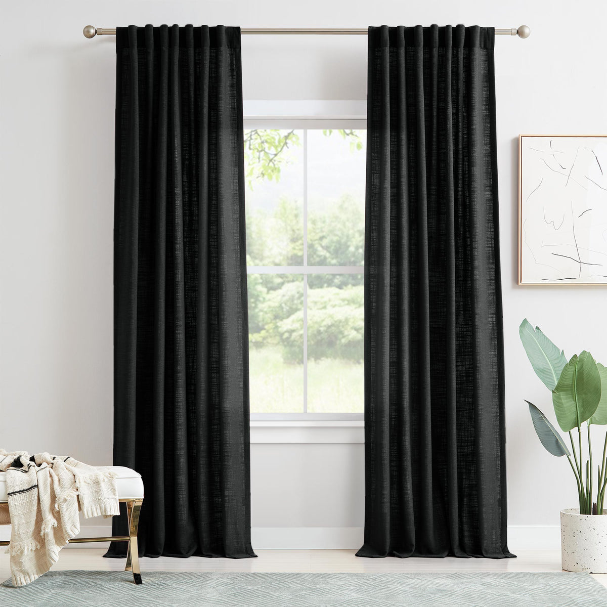 Lesley Linen Blend Curtains