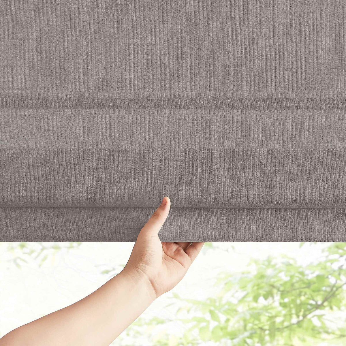 Lesley Custom Linen Roman Shades