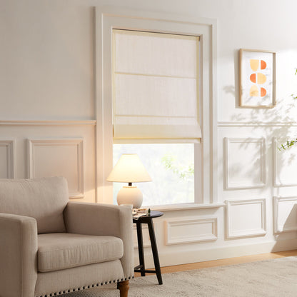 Lesley Custom Linen Roman Shades