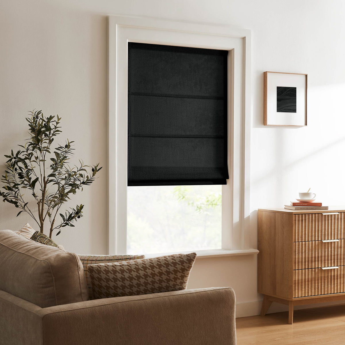 Lesley Custom Linen Roman Shades