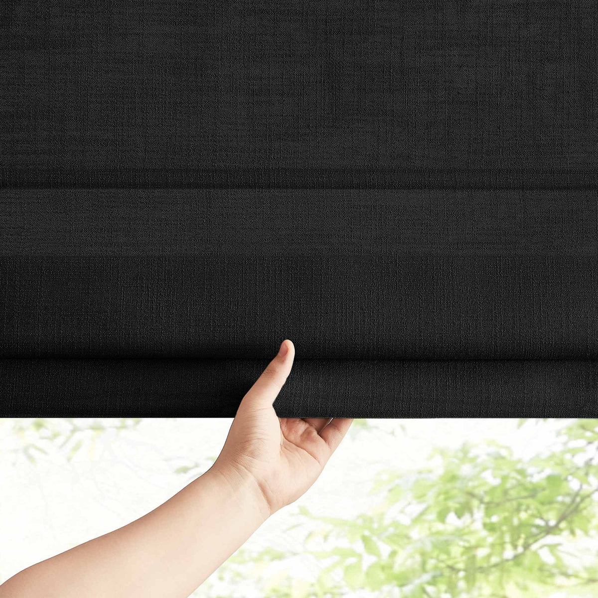Lesley Custom Linen Roman Shades