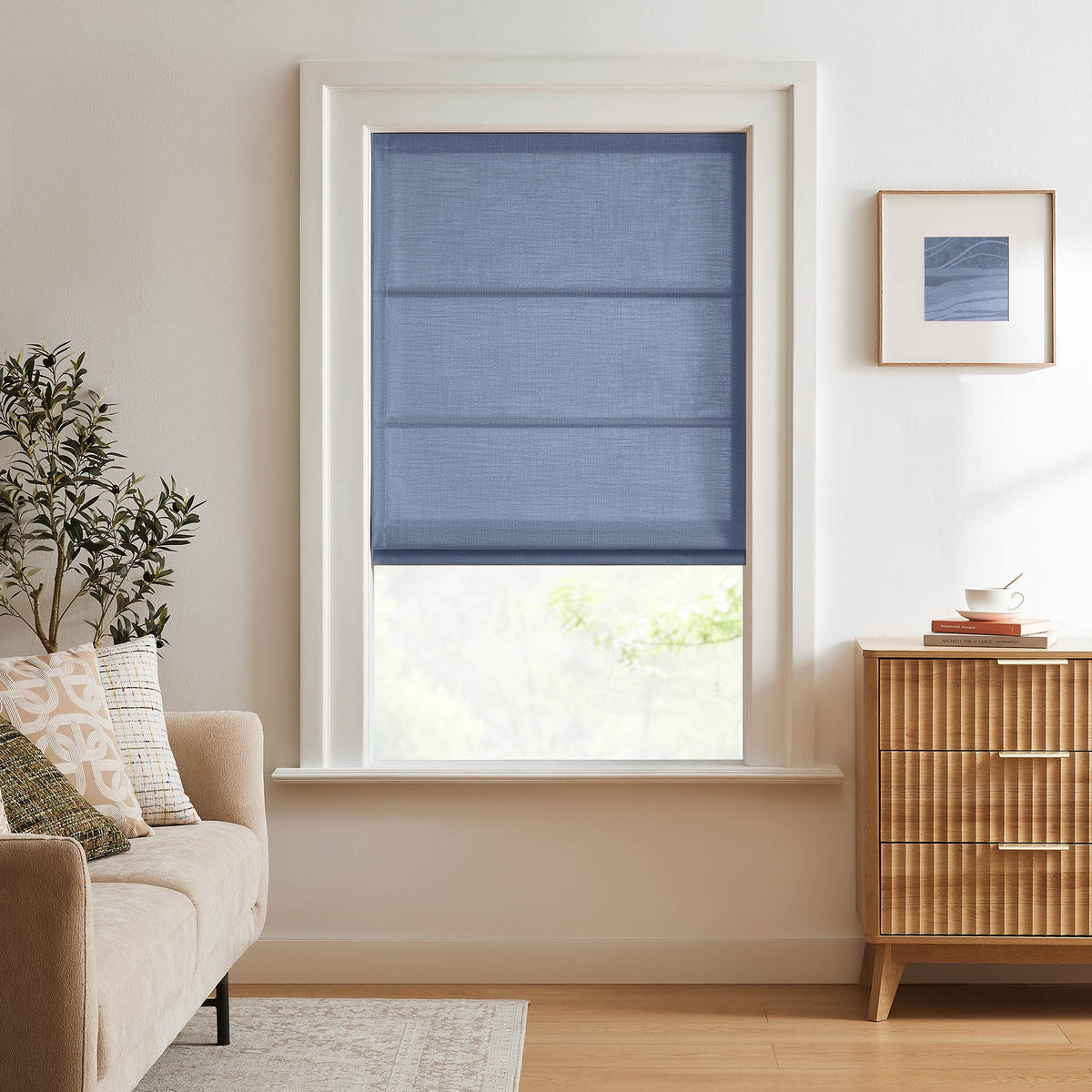 Lesley Custom Linen Roman Shades