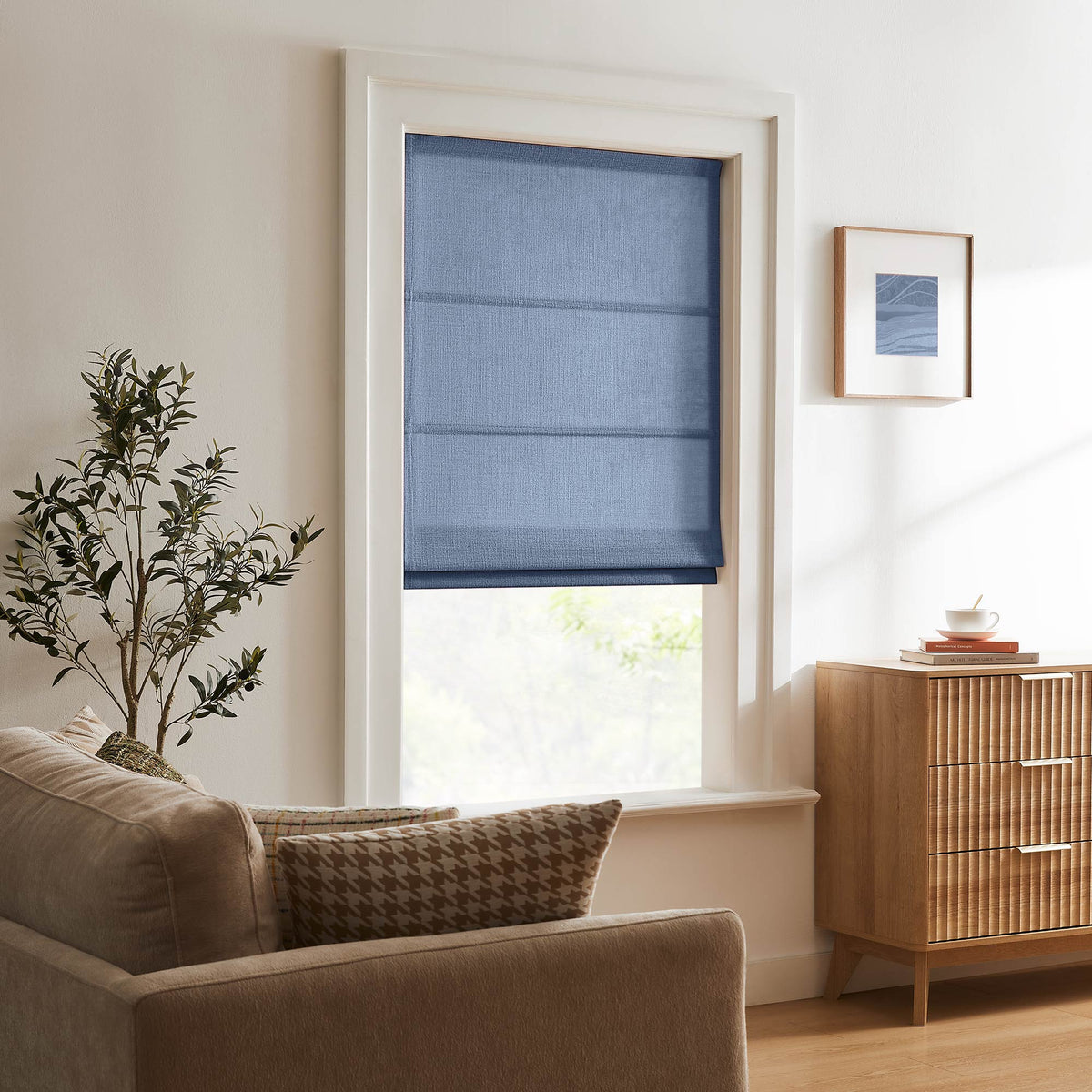 Lesley Custom Linen Roman Shades