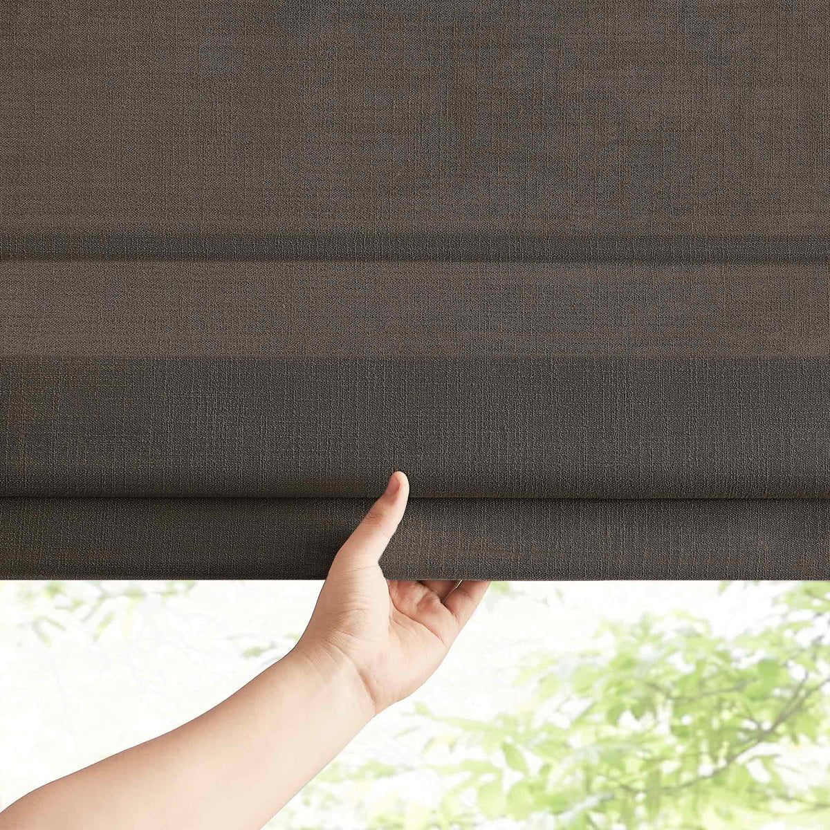 Lesley Custom Linen Roman Shades