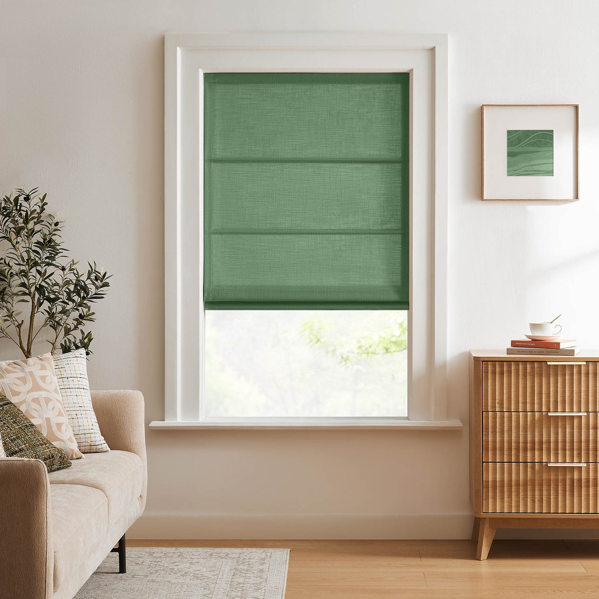 Lesley Custom Linen Roman Shades