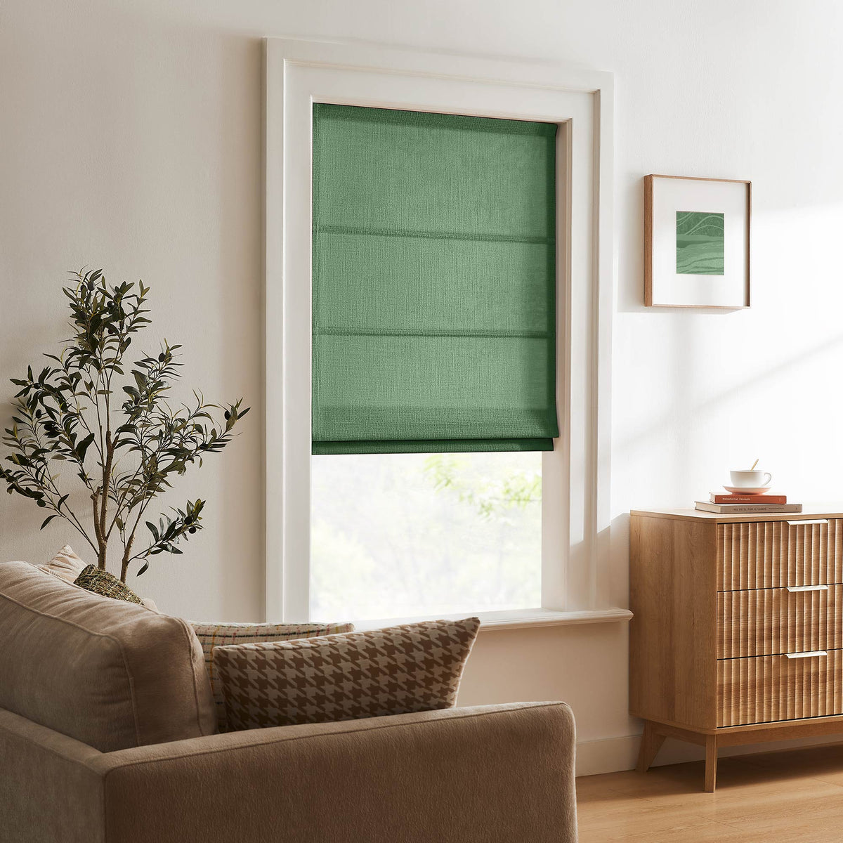 Lesley Custom Linen Roman Shades