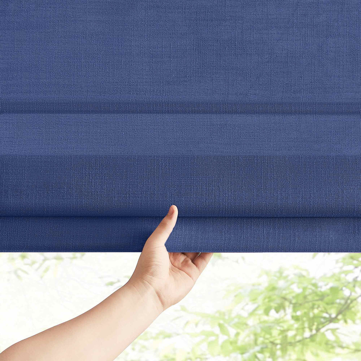 Lesley Custom Linen Roman Shades