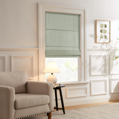 Lesley Custom Linen Roman Shades
