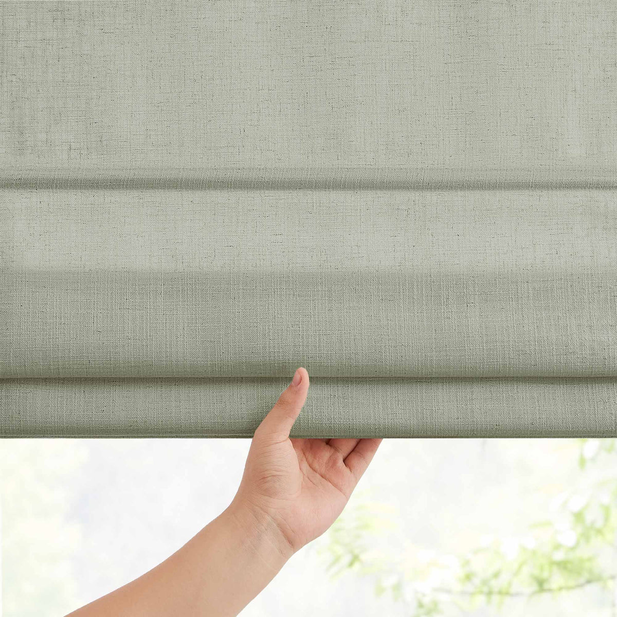 Lesley Custom Linen Roman Shades
