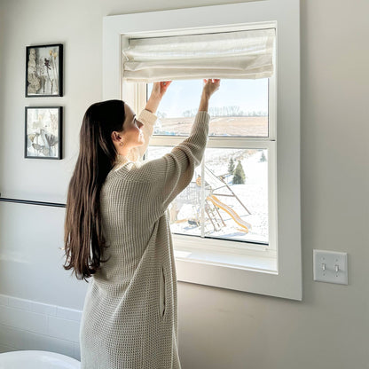 Lesley Custom Linen Roman Shades