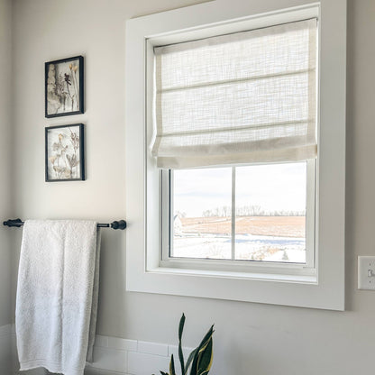 Lesley Custom Linen Roman Shades