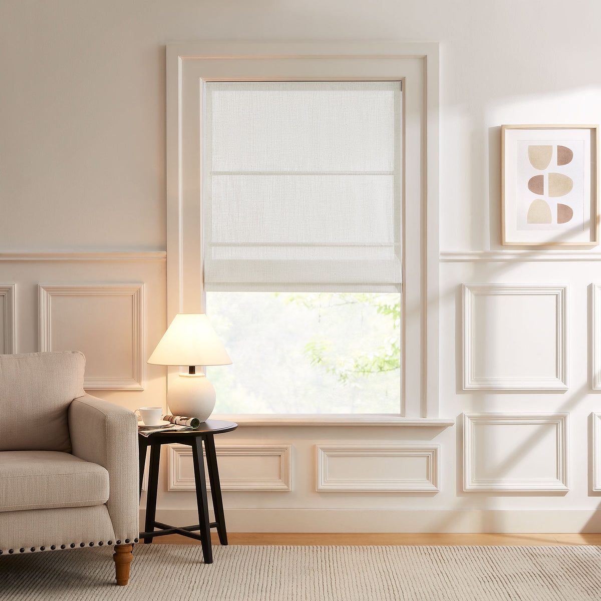 Lesley Custom Linen Roman Shades