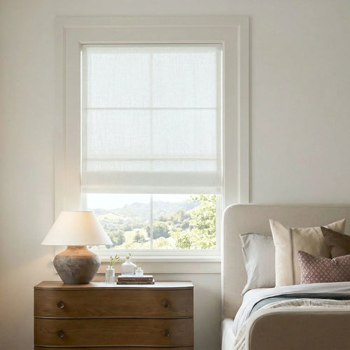 Lesley Custom Linen Roman Shades