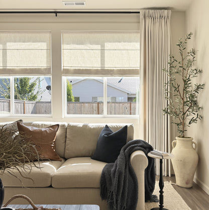 Lesley Custom Linen Roman Shades