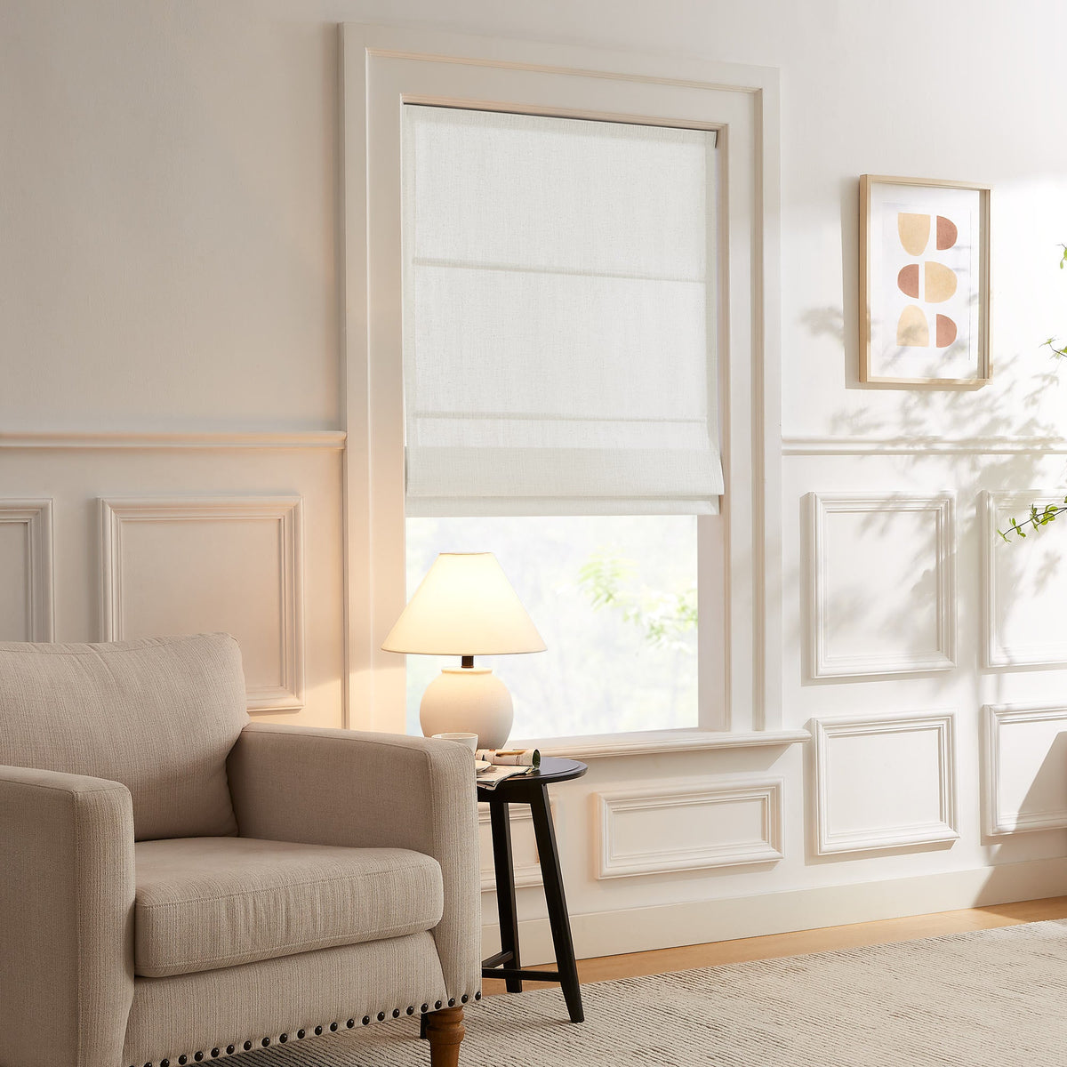 Lesley Custom Linen Roman Shades