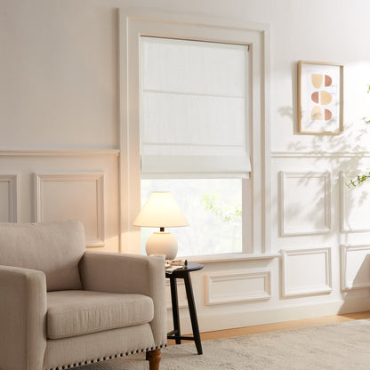 Lesley Custom Linen Roman Shades