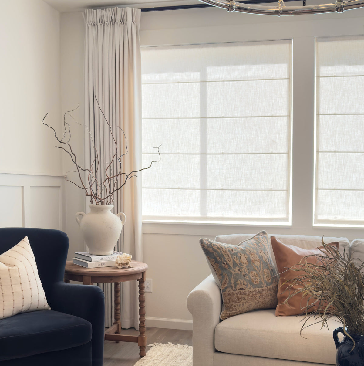 Lesley Custom Linen Roman Shades