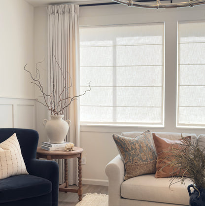 Lesley Custom Linen Roman Shades
