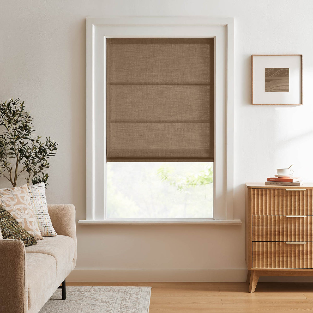 Lesley Custom Linen Roman Shades
