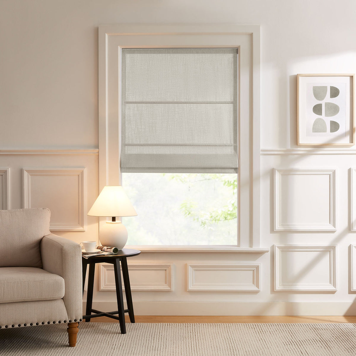 Lesley Custom Linen Roman Shades