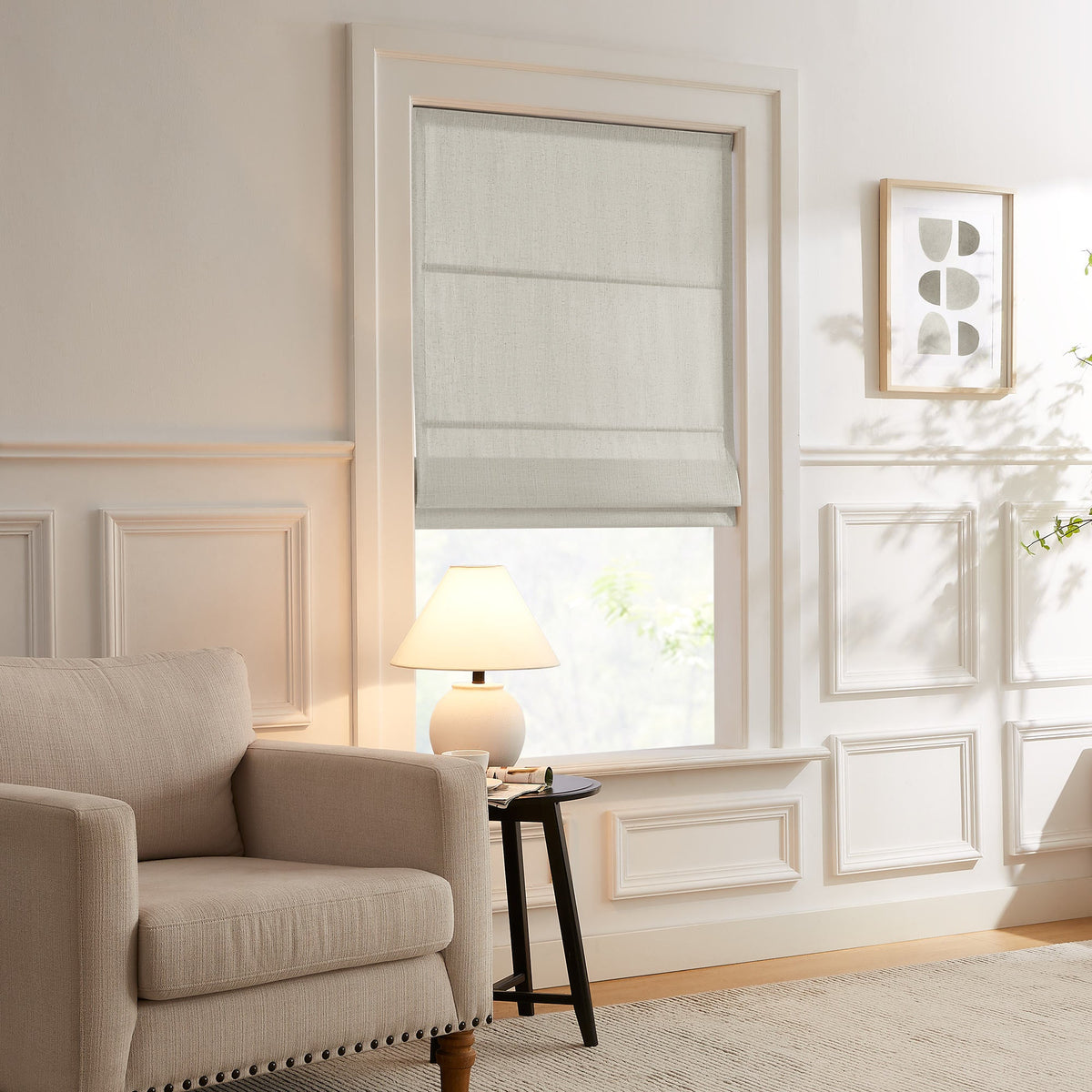 Lesley Custom Linen Roman Shades