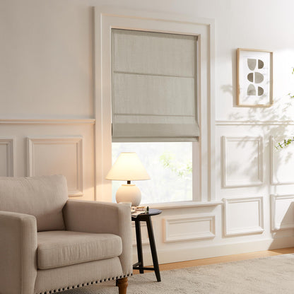 Lesley Custom Linen Roman Shades