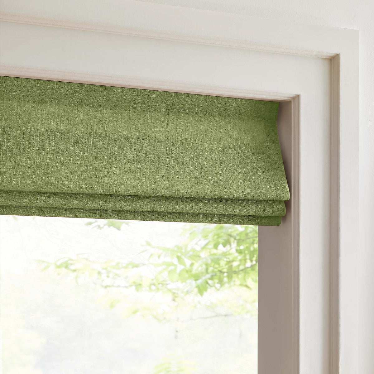 Lesley Custom Linen Roman Shades
