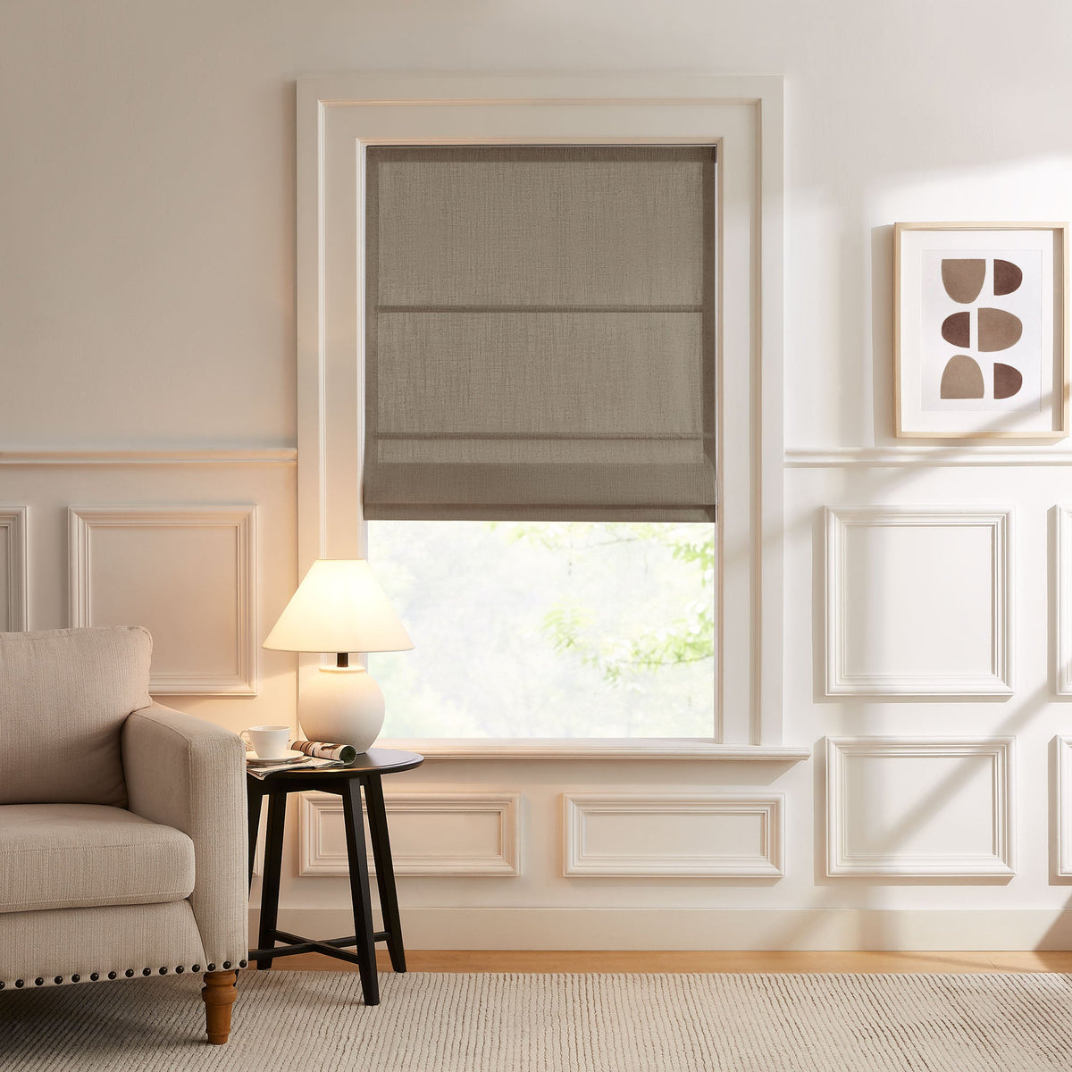 Lesley Custom Linen Roman Shades