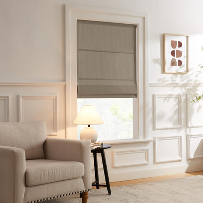 Lesley Custom Linen Roman Shades