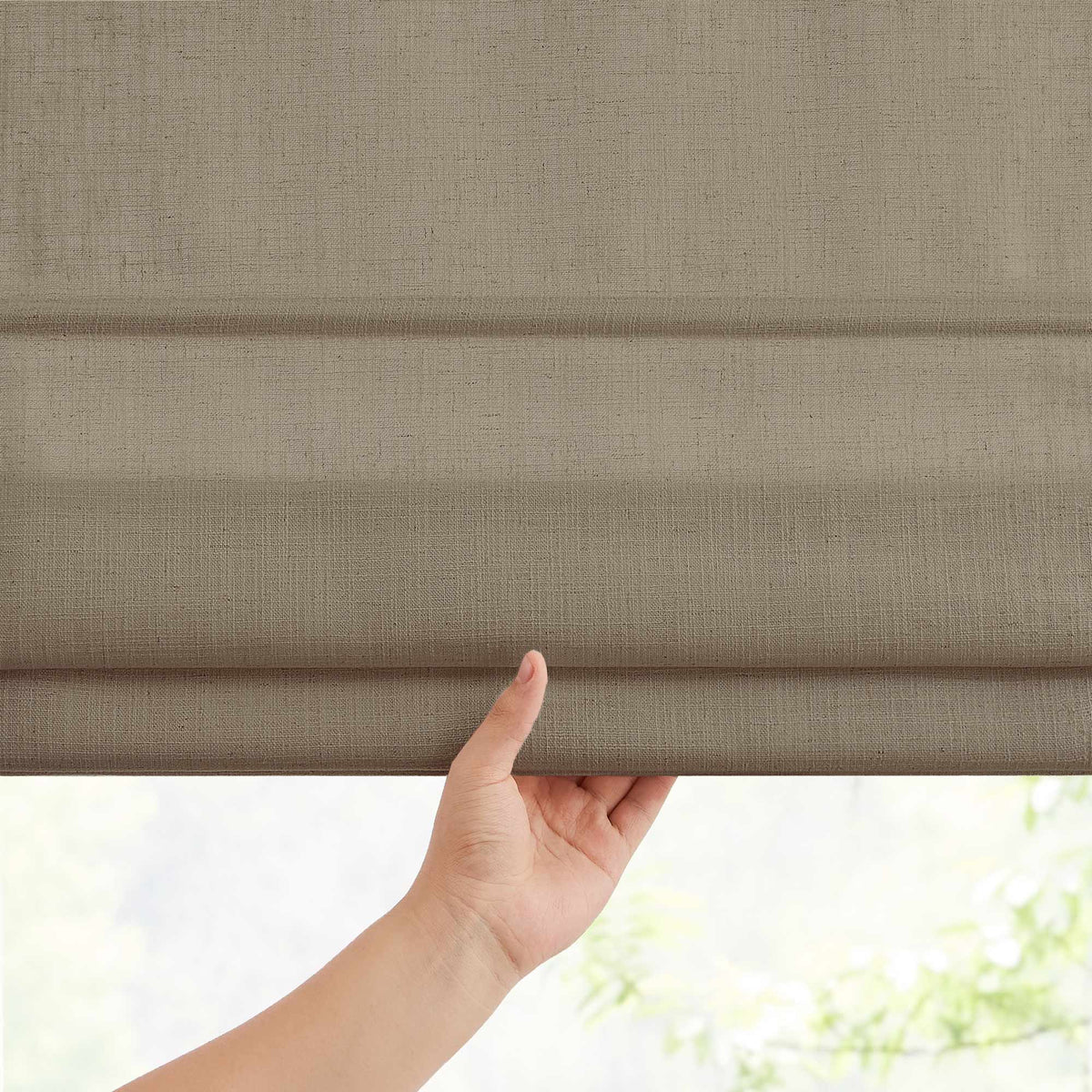 Lesley Custom Linen Roman Shades