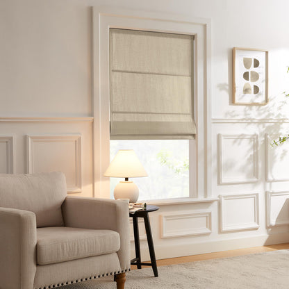 Lesley Custom Linen Roman Shades