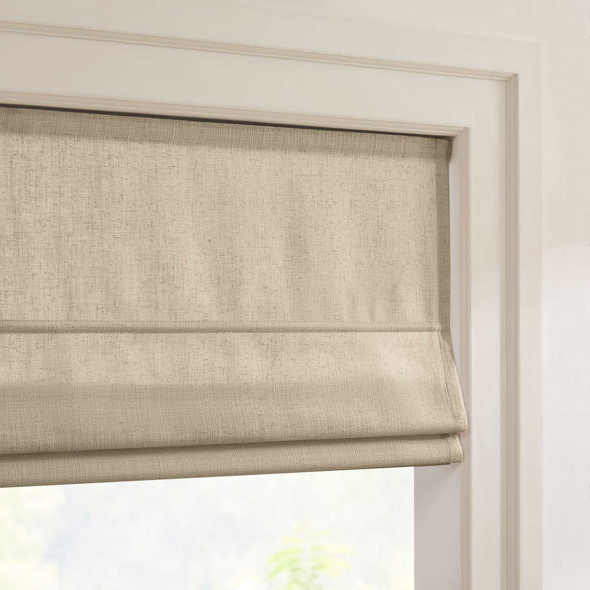 Lesley Custom Linen Roman Shades
