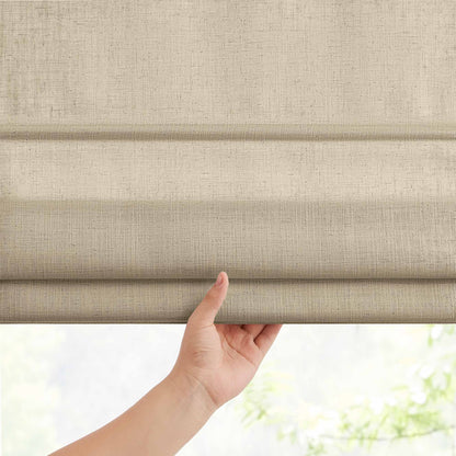 Lesley Custom Linen Roman Shades