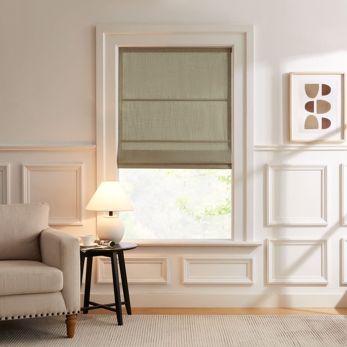 Lesley Custom Linen Roman Shades