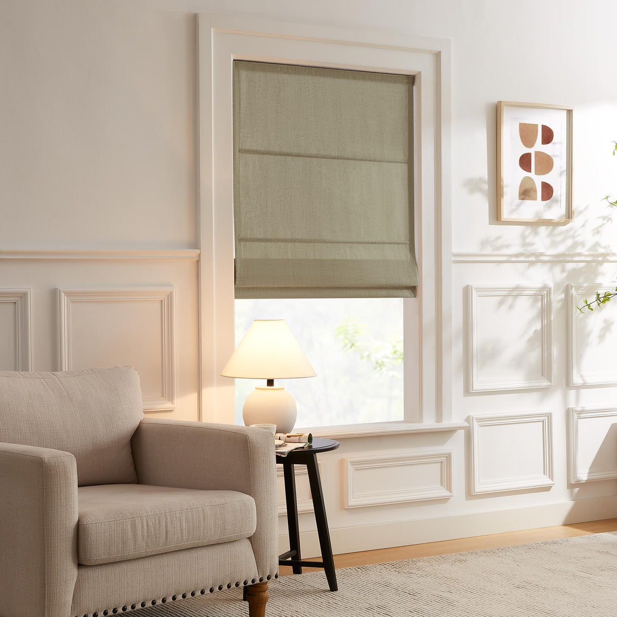 Lesley Custom Linen Roman Shades