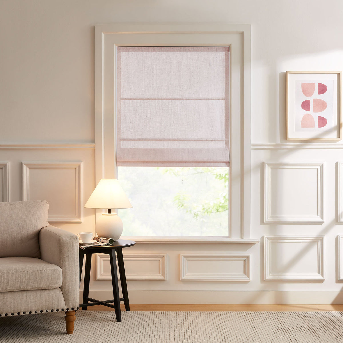 Lesley Custom Linen Roman Shades
