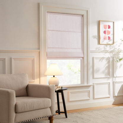 Lesley Custom Linen Roman Shades
