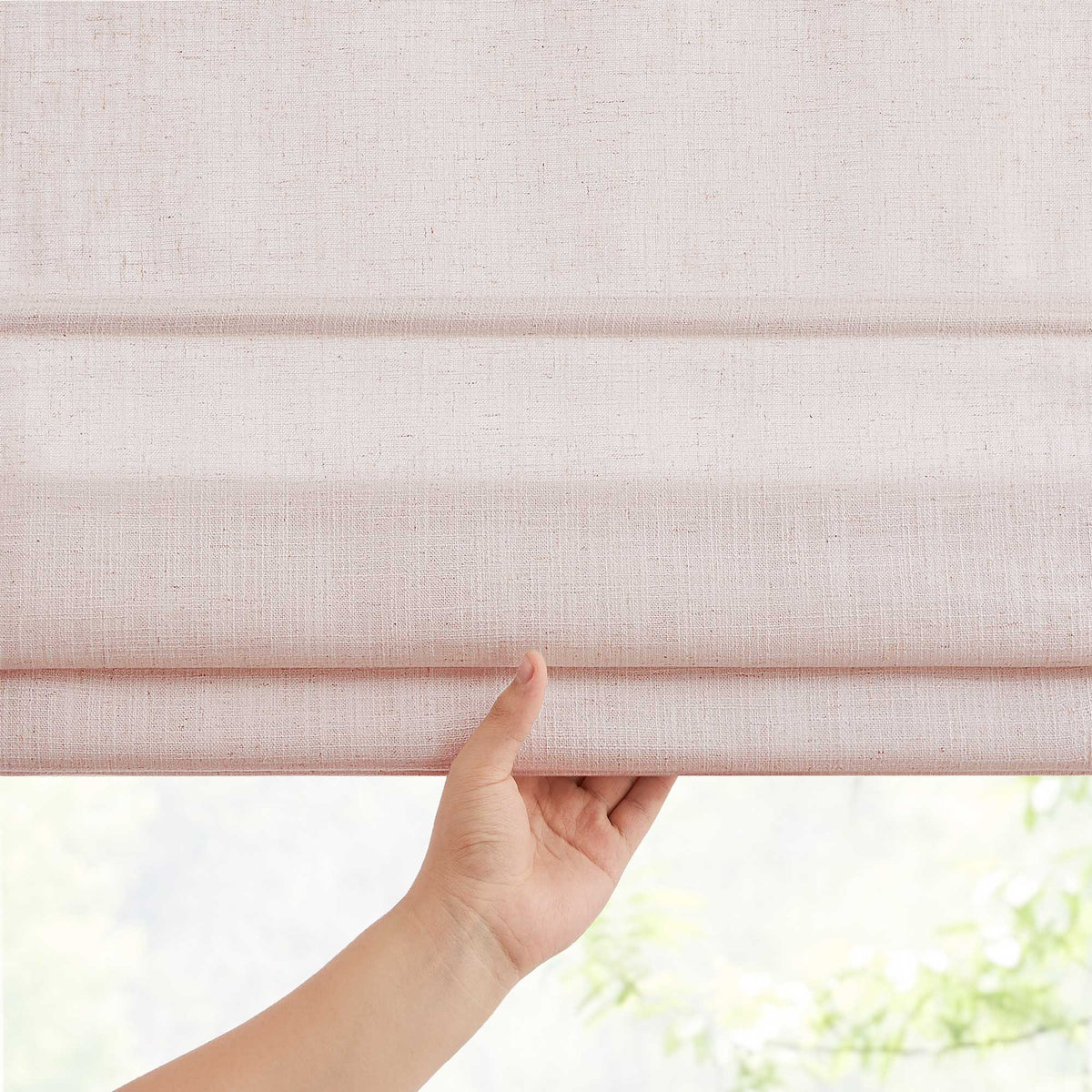 Lesley Custom Linen Roman Shades