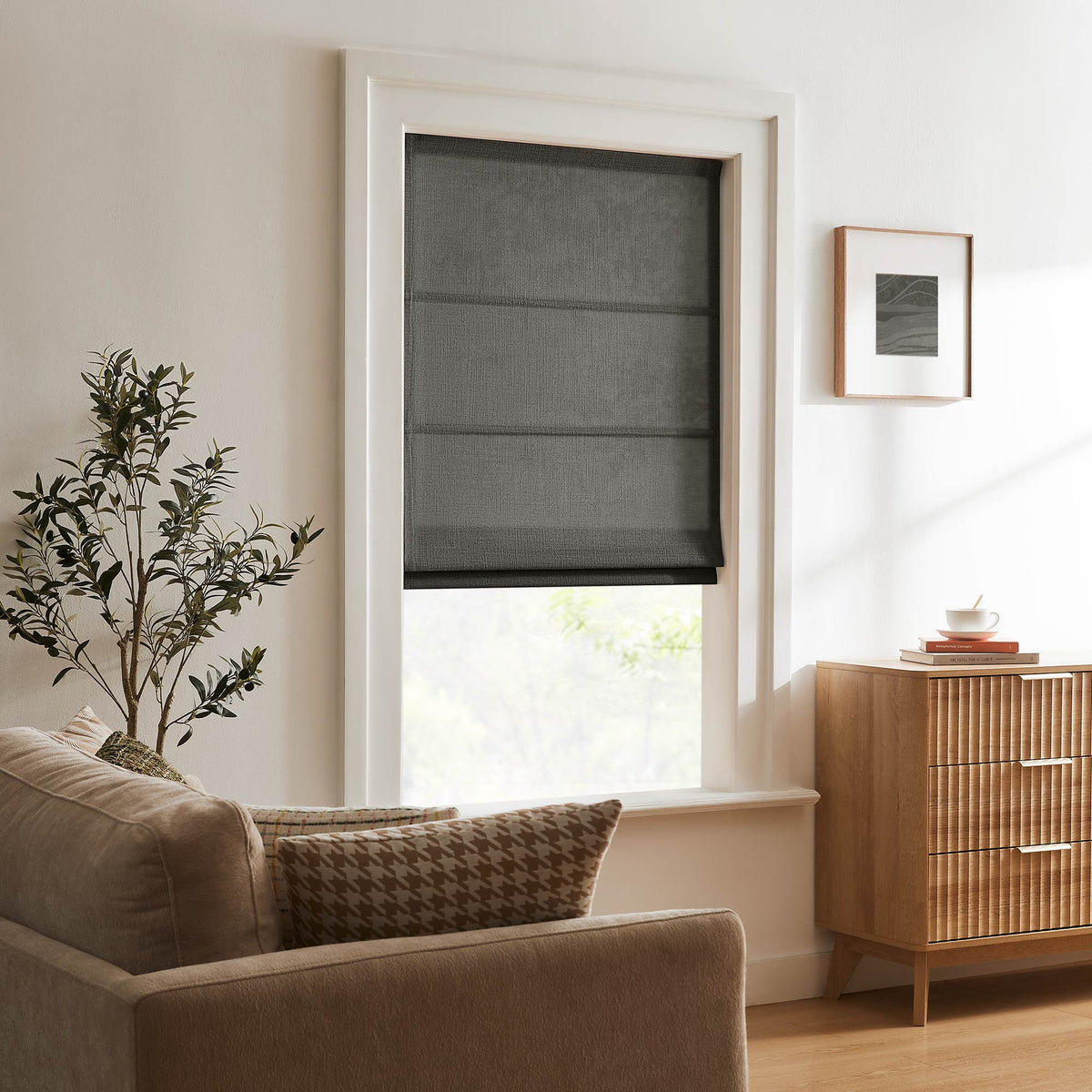 Lesley Custom Linen Roman Shades