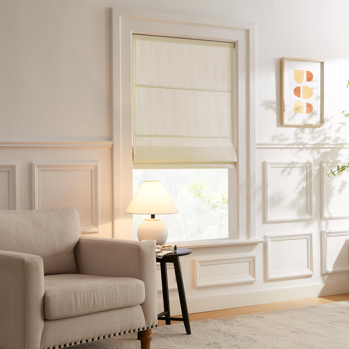 Lesley Custom Linen Roman Shades