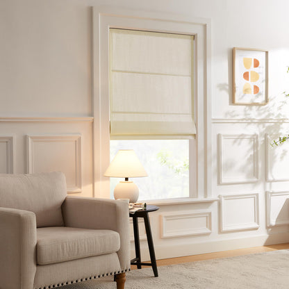 Lesley Custom Linen Roman Shades