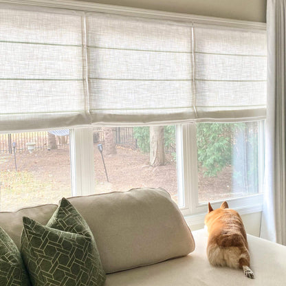 Lesley Custom Linen Roman Shades