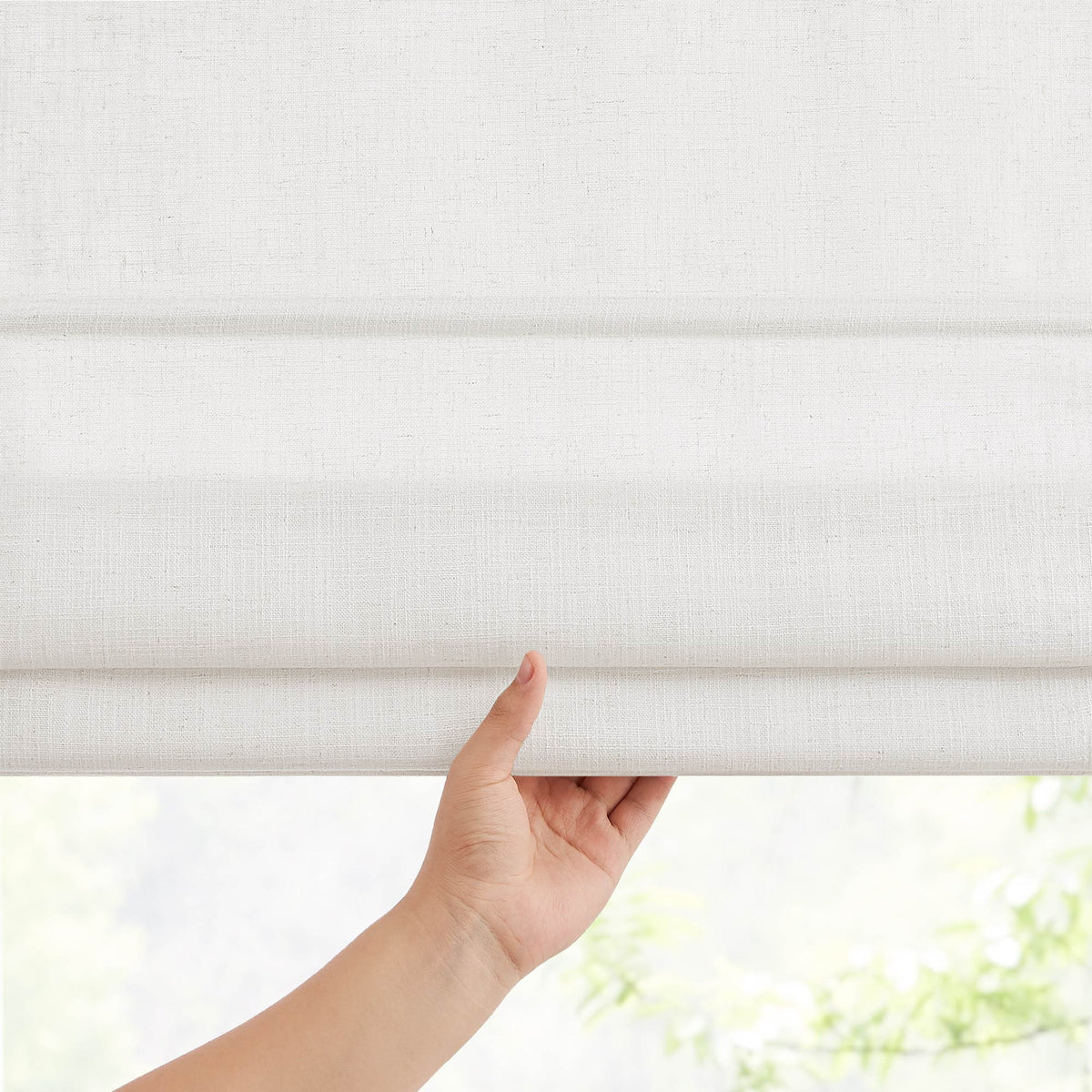 Lesley Custom Linen Roman Shades