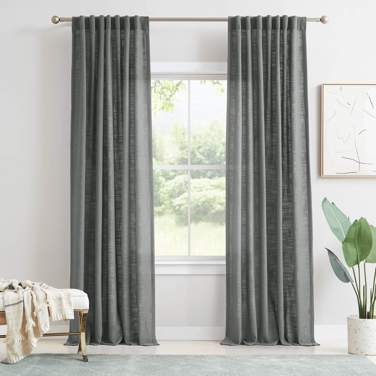 Lesley Linen Blend Curtains